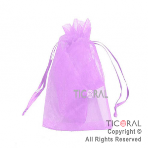 BOLSA LILA ORGANZA 20X13CM HS2626-7 x 1